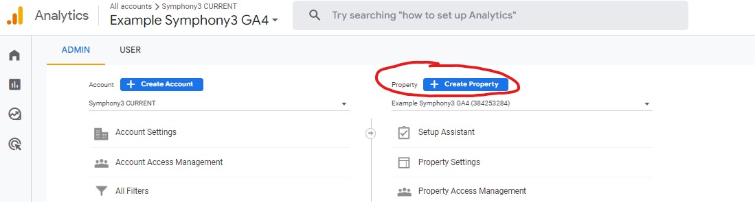 Create a GA4 Property