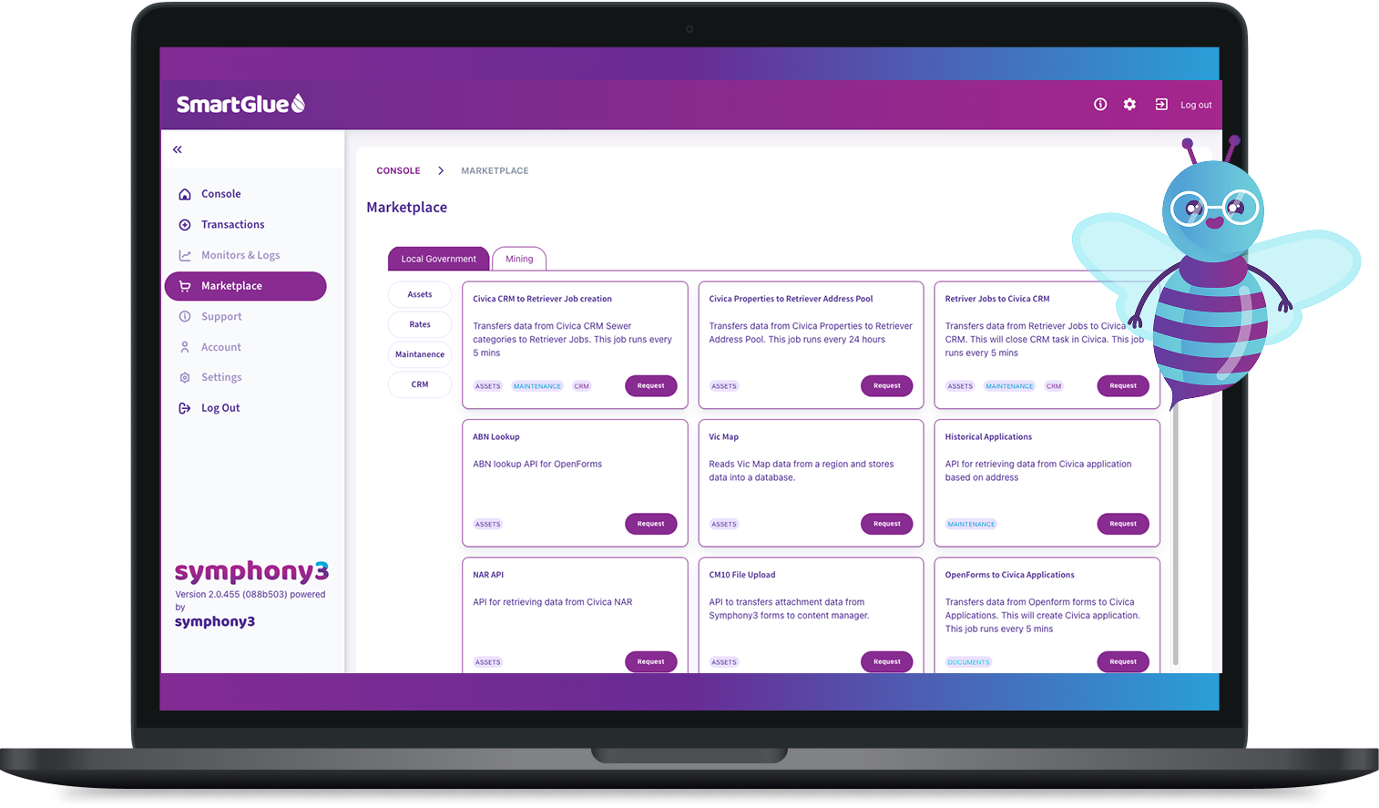 SmartGlue Marketplace Diagram